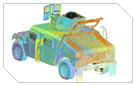 Vehicle Scanning - Colored Point Clouds